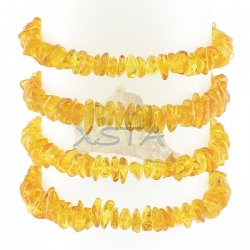 Yellow chips beads amber bracelet